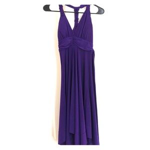 True Light  Purple Hi Low Racerback Flowy Dress